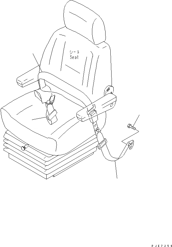 Схема запчастей Komatsu WA450-3A - РЕМЕНЬ БЕЗОПАСНОСТИ(№-) КАБИНА ОПЕРАТОРА И СИСТЕМА УПРАВЛЕНИЯ