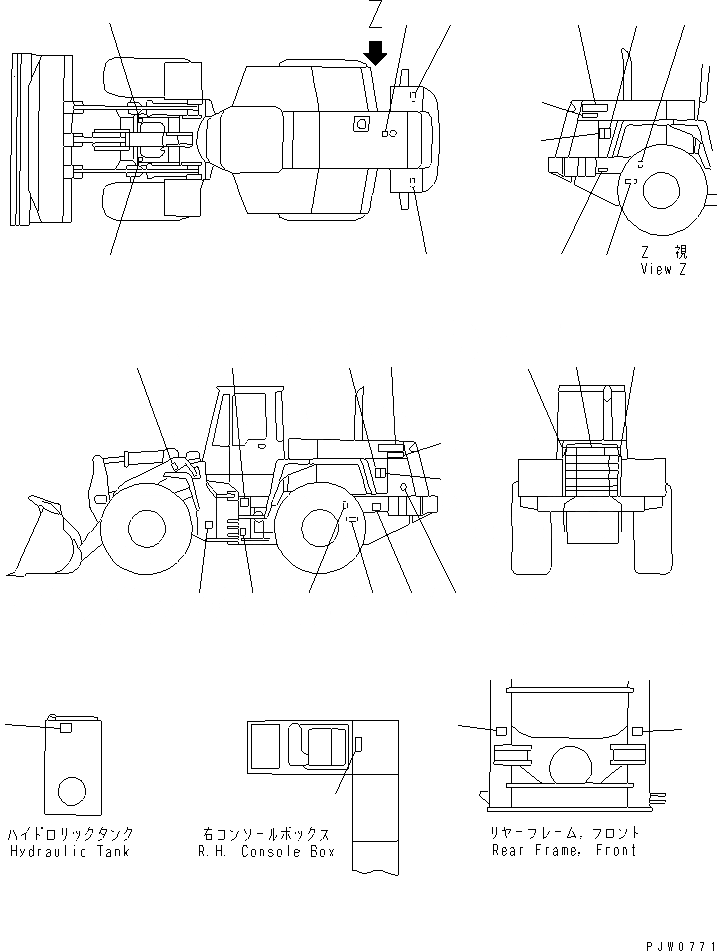 Схема запчастей Komatsu WA450-3A - МАРКИРОВКА(№7-) МАРКИРОВКА