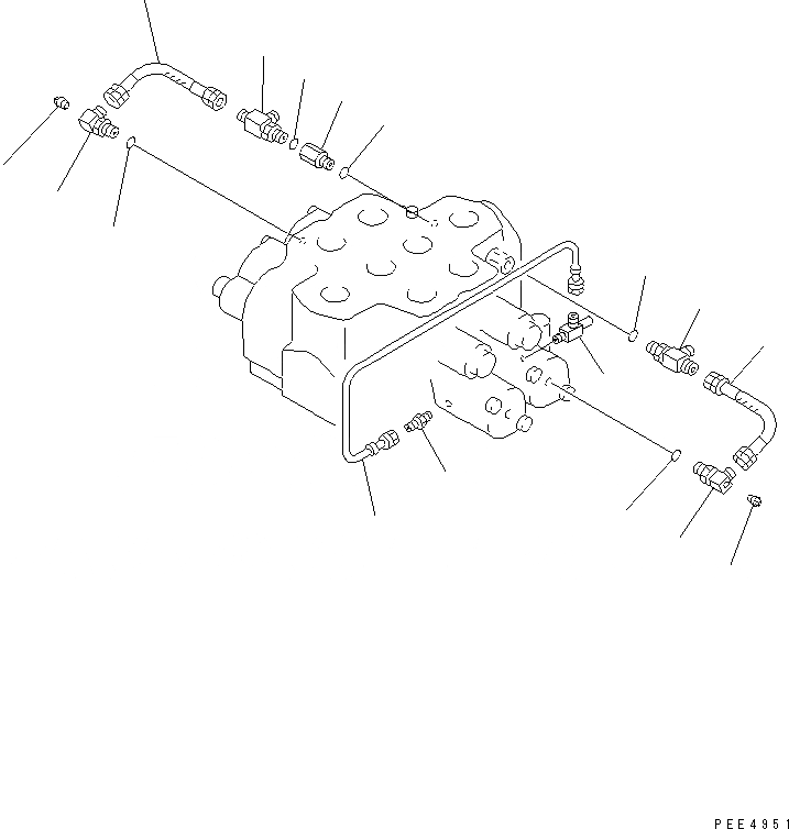 Схема запчастей Komatsu WA450-3A - КОНТРОЛЬНЫЙ КЛАПАН (2-Х СЕЦИОНН.) (/) ОСНОВН. КОМПОНЕНТЫ И РЕМКОМПЛЕКТЫ