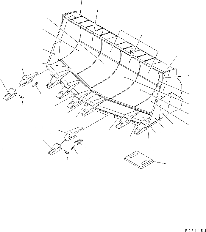 Схема запчастей Komatsu WA450-3A - SПОДУШКАE NOIE КОВШ КАТАЛОГИ ЗЧ