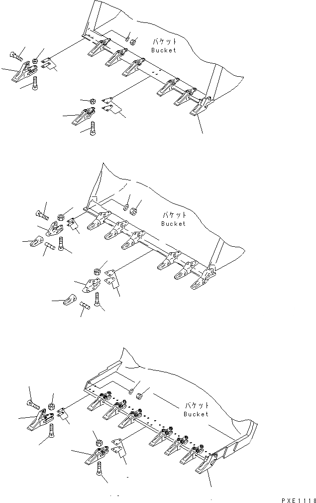 Схема запчастей Komatsu WA450-3A - ЗУБЬЯAND TIP TOOTH КАТАЛОГИ ЗЧ