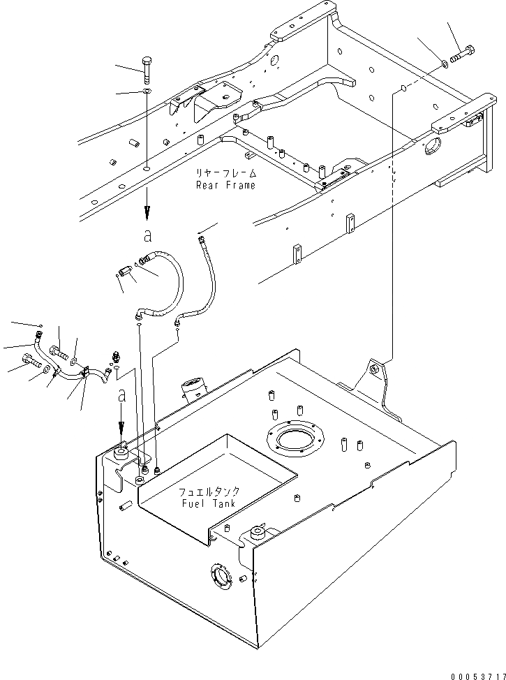 Схема запчастей Komatsu WA450-6 - ТОПЛИВН. БАК. (ЭЛЕМЕНТЫ КРЕПЛЕНИЯ) ТОПЛИВН. БАК. AND КОМПОНЕНТЫ