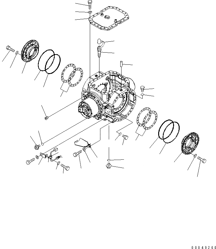 Схема запчастей Komatsu WA450-6 - ЗАДН. МОСТ (ДИФФЕРЕНЦ.¤ /)(№8-) СИЛОВАЯ ПЕРЕДАЧА