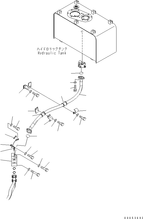 Схема запчастей Komatsu WA450-6 - ГИДРОЛИНИЯ (ВОЗВРАТ. ЛИНИЯ) ГИДРАВЛИКА