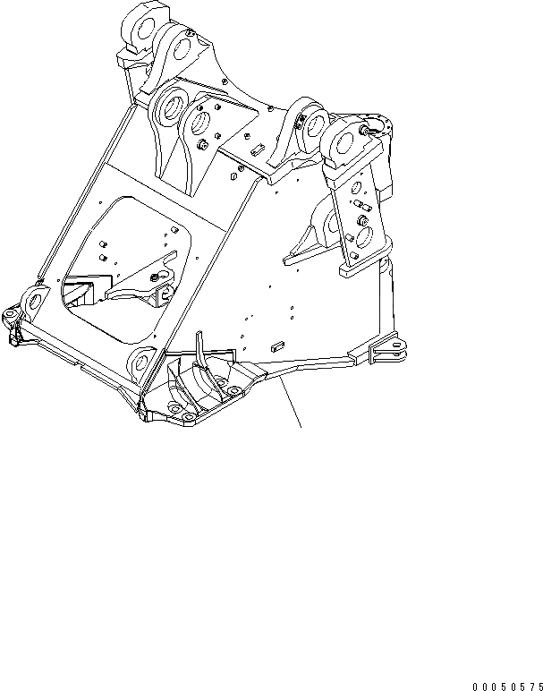 Схема запчастей Komatsu WA450-6 - ПЕРЕДН. РАМА ОСНОВНАЯ РАМА И ЕЕ ЧАСТИ