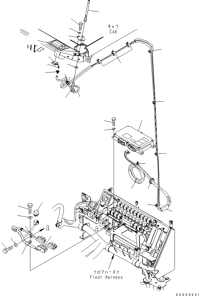 Схема запчастей Komatsu WA450-6 - КАБИНА ROPS (KOMTRAX) КАБИНА ОПЕРАТОРА И СИСТЕМА УПРАВЛЕНИЯ