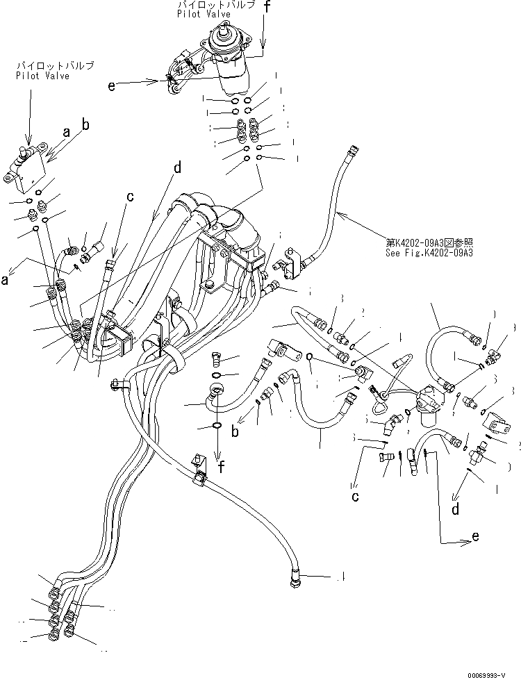 Схема запчастей Komatsu WA450-6 - УПРАВЛЕНИЕ ПОГРУЗКОЙ (PPC ШЛАНГИ) (/) (ДЛЯ MULTI FUNCTION MONO РЫЧАГ + НАВЕСН. ОБОРУД РЫЧАГ) КАБИНА ОПЕРАТОРА И СИСТЕМА УПРАВЛЕНИЯ