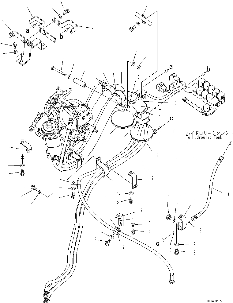 Схема запчастей Komatsu WA450-6 - УПРАВЛЕНИЕ ПОГРУЗКОЙ (PPC ШЛАНГИ) (/) (ДЛЯ MULTI FUNCTION MONO РЫЧАГ) КАБИНА ОПЕРАТОРА И СИСТЕМА УПРАВЛЕНИЯ