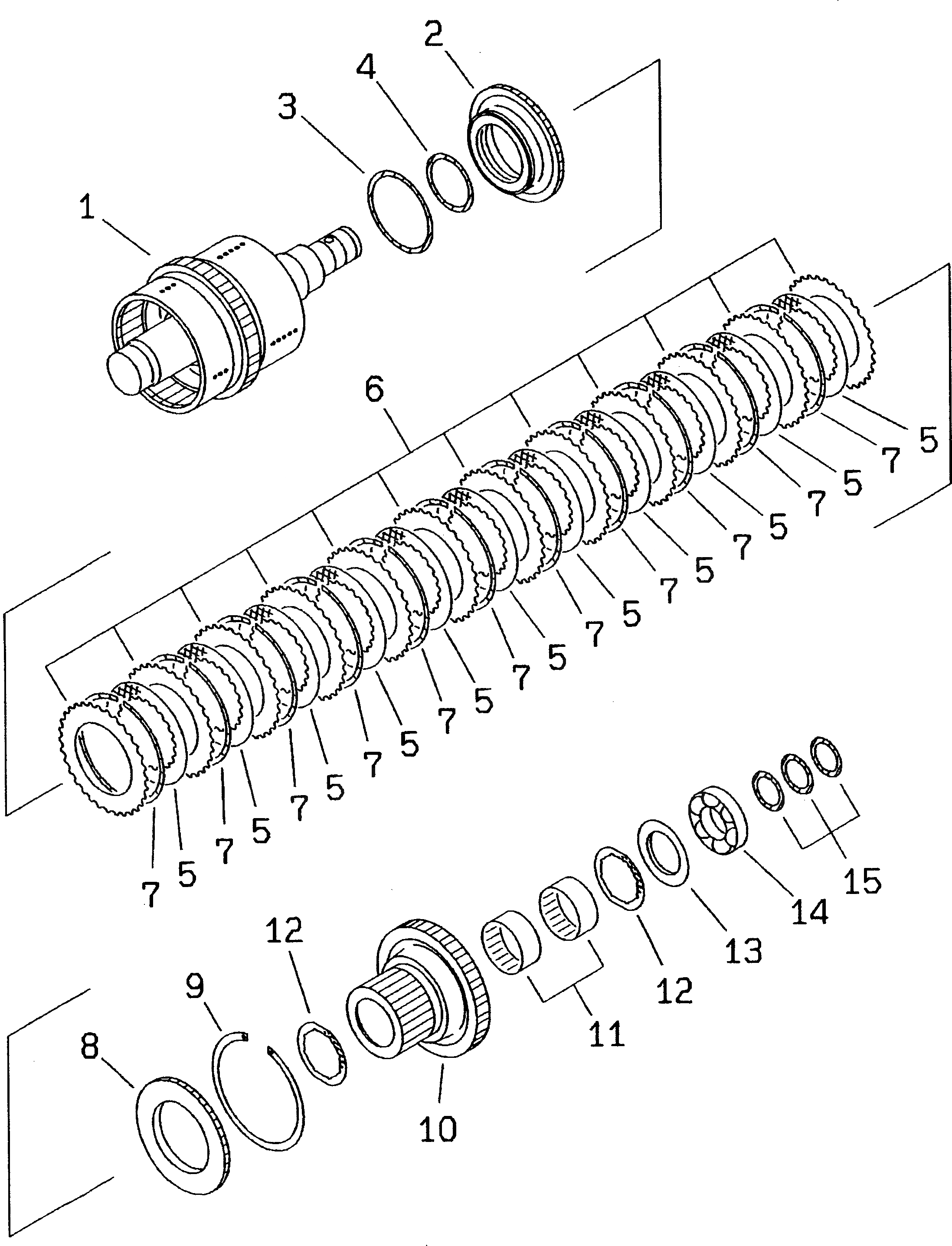Схема запчастей Komatsu WA450-3-X - ТРАНСМИССИЯ (ПЕРЕД. МУФТА)(№-) ТРАНСМИССИЯ