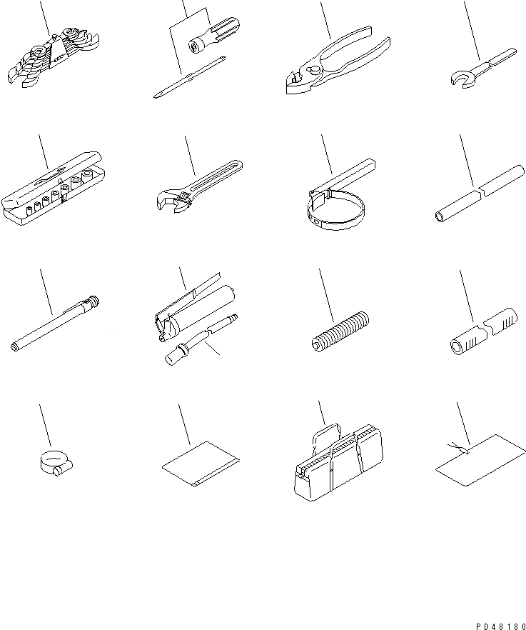 Схема запчастей Komatsu WA450-3-X - ИНСТРУМЕНТ(№-) МАРКИРОВКА¤ ИНСТРУМЕНТ И РЕМКОМПЛЕКТЫ