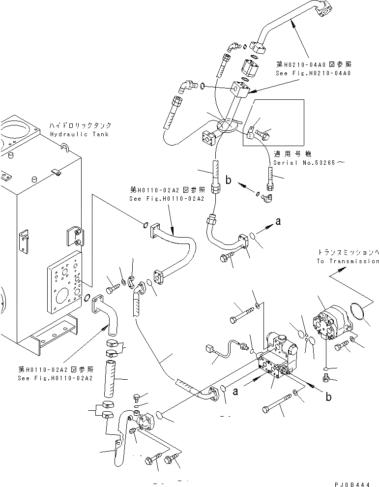 Схема запчастей Komatsu WA450L-3 - ГИДРОТРАНСФОРМАТОР И ТРАНСМИССИЯ (ГИДРОЛИНИЯ ЭКСТРЕННОГО УПРАВЛЕНИЯ)(№-) СИЛОВАЯ ПЕРЕДАЧА