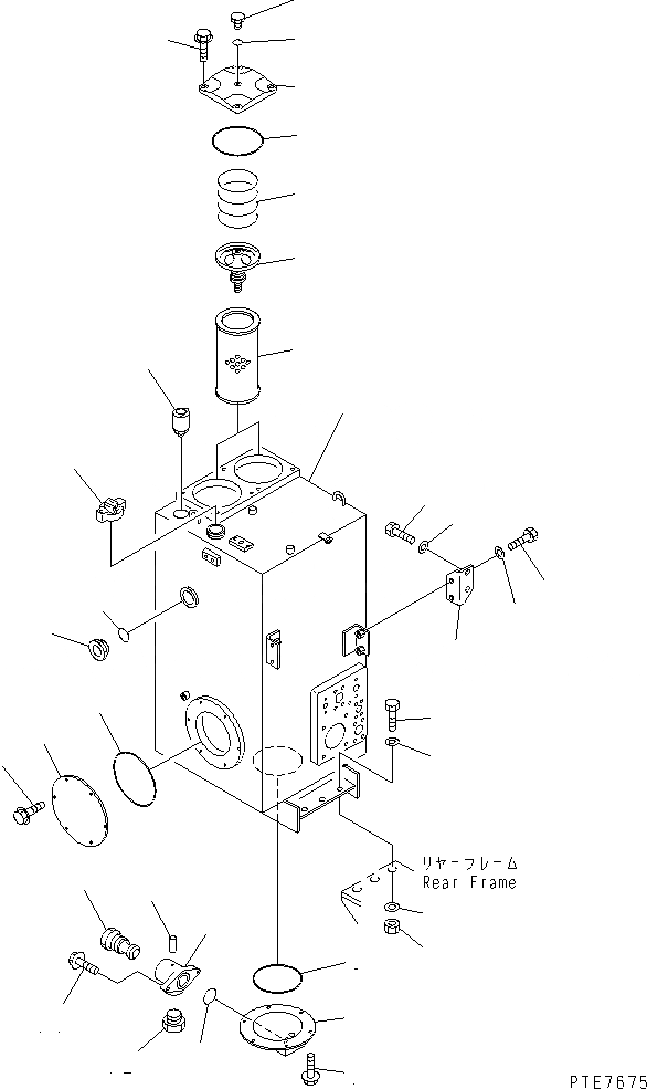 Схема запчастей Komatsu WA450L-3 - ГИДР. БАК(С ЗАЩИТА ОТ ВАНДАЛИЗМА) ГИДРАВЛИКА