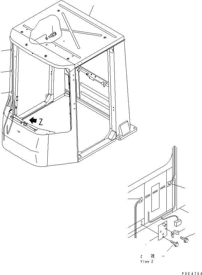 Схема запчастей Komatsu WA450L-3 - КАБИНА ROPS (ЭЛЕКТРИКА ЭЛЕМЕНТЫ КРЕПЛЕНИЯ) КАБИНА ОПЕРАТОРА И СИСТЕМА УПРАВЛЕНИЯ