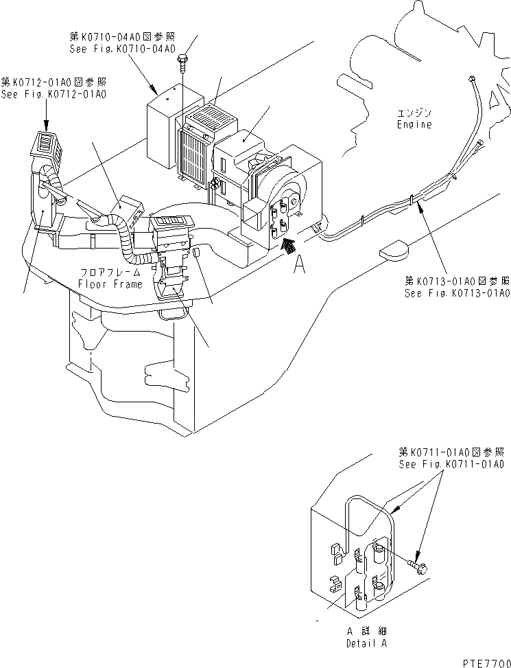Схема запчастей Komatsu WA450L-3 - ОБОГРЕВАТЕЛЬ. (ОБОГРЕВАТЕЛЬ. КОМПЛЕКТ) КАБИНА ОПЕРАТОРА И СИСТЕМА УПРАВЛЕНИЯ