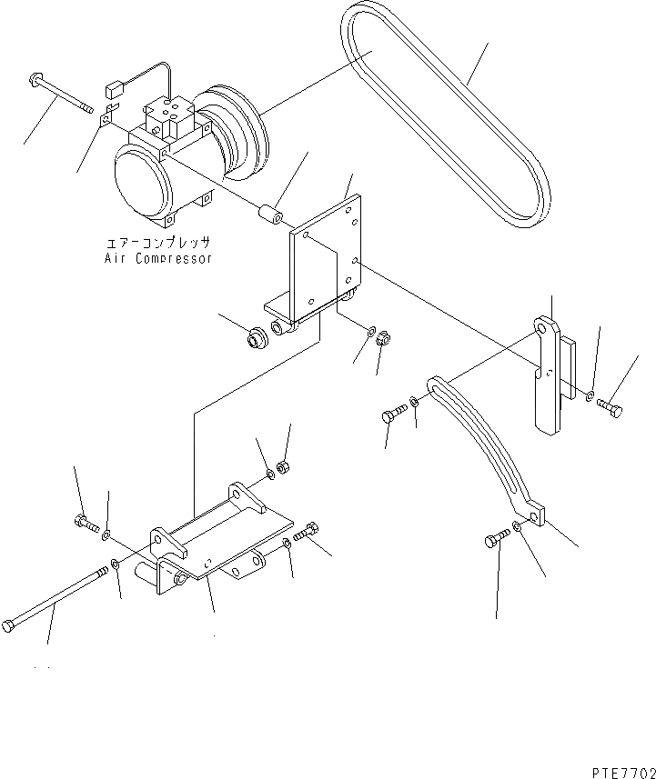 Схема запчастей Komatsu WA450L-3 - КРЕПЛЕНИЕ И ПАТРУБКИ КОНДИЦИОНЕРА (КРЕПЛЕНИЕ КОНДИЦИОНЕРА) КАБИНА ОПЕРАТОРА И СИСТЕМА УПРАВЛЕНИЯ
