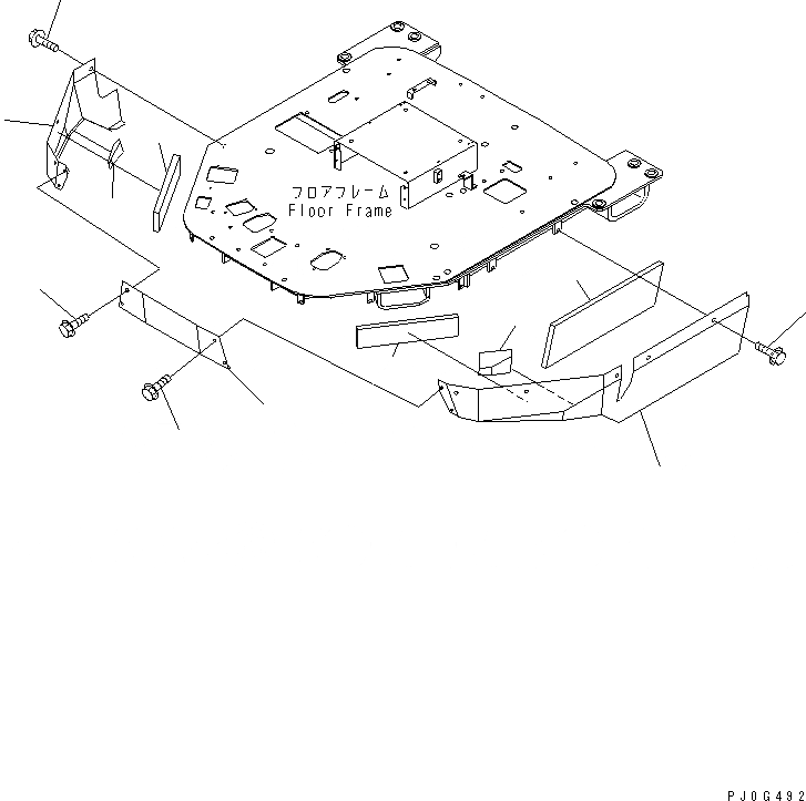 Схема запчастей Komatsu WA450L-3 - КРЫШКА(ДЛЯ ОСНОВН. КОНСТРУКЦИЯ)(№-) ЧАСТИ КОРПУСА