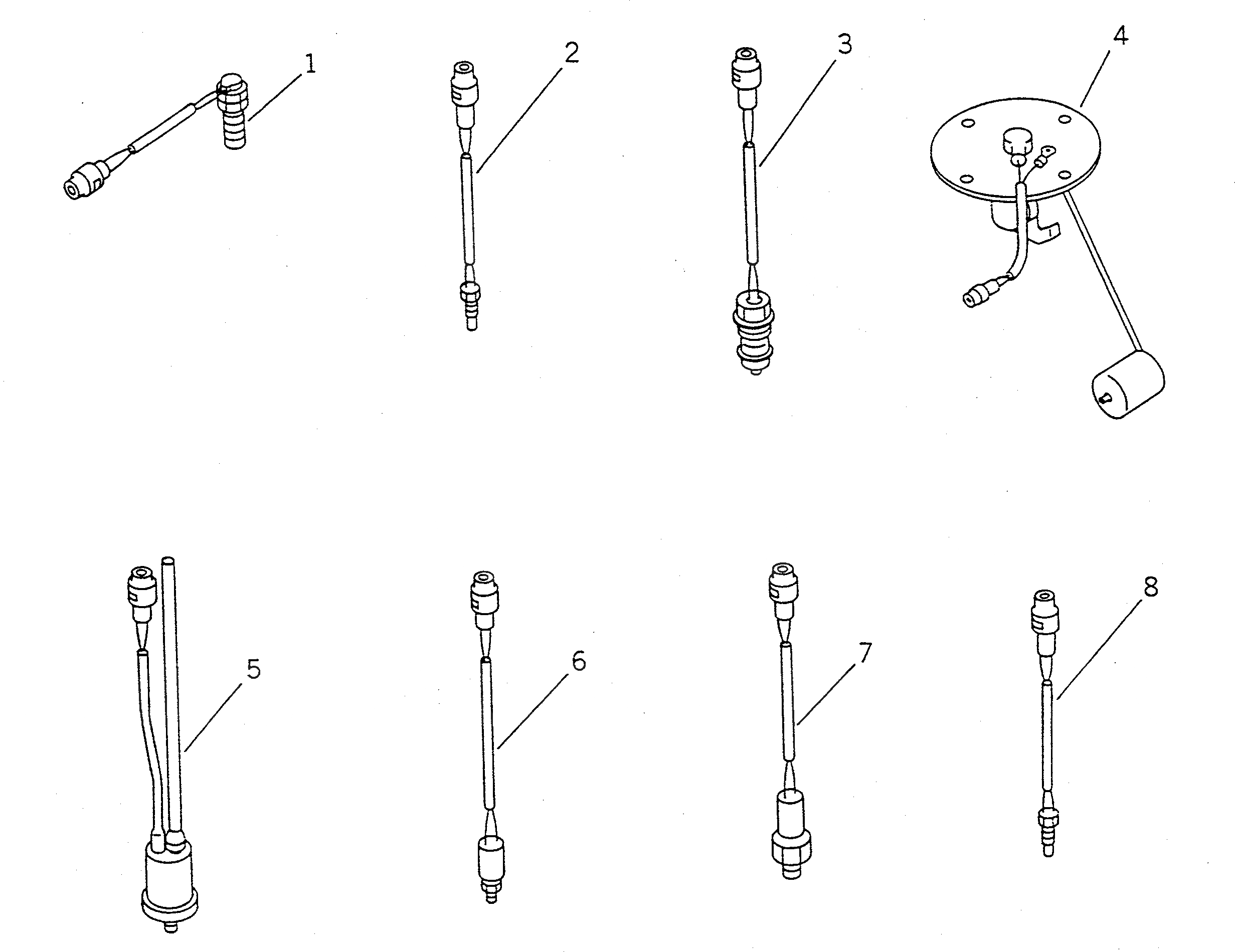 Схема запчастей Komatsu WA470-1 - ДАТЧИК КОМПОНЕНТЫ ДВИГАТЕЛЯ И ЭЛЕКТРИКА