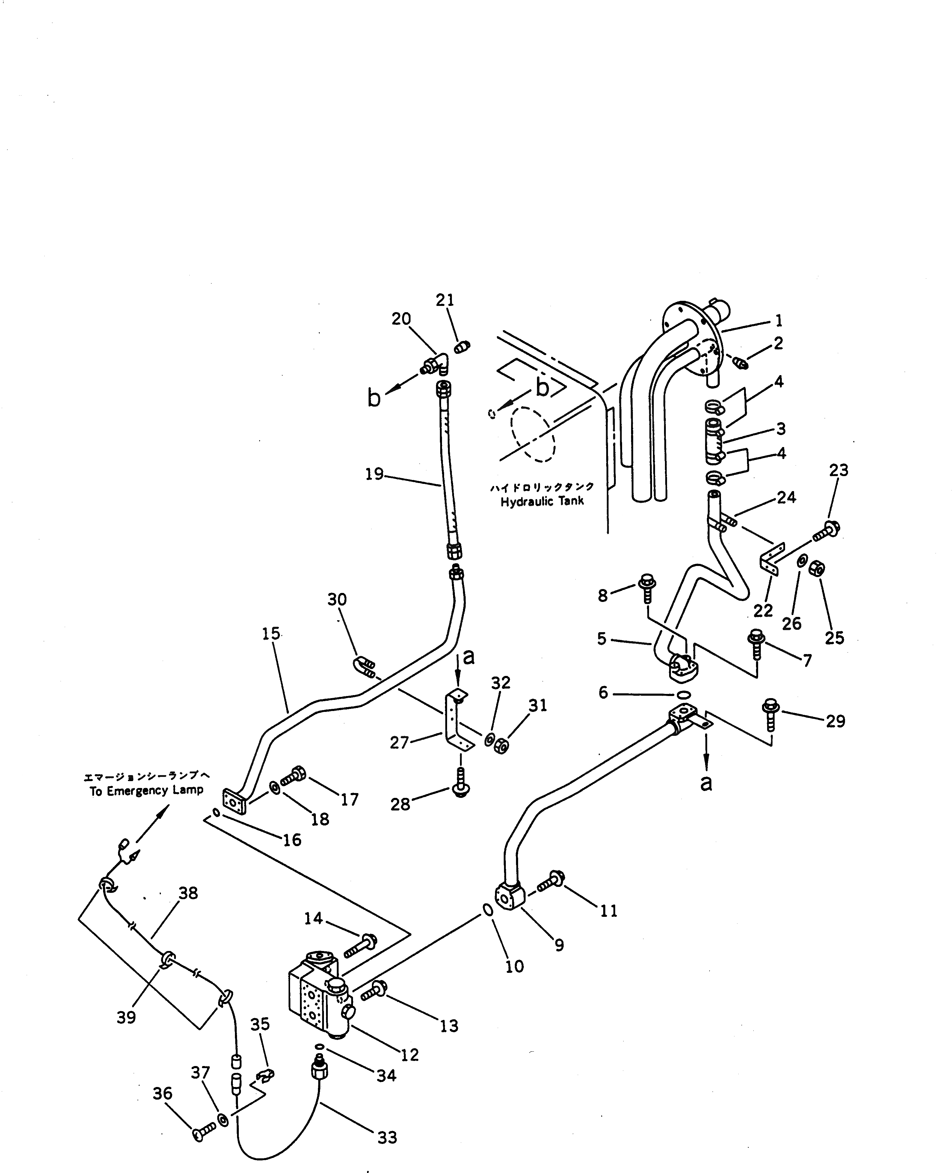Схема запчастей Komatsu WA470-1 - ГИДРОЛИНИЯ ЭКСТРЕННОГО УПРАВЛЕНИЯ (/) РУЛЕВ. УПРАВЛЕНИЕ И СИСТЕМА УПРАВЛЕНИЯS