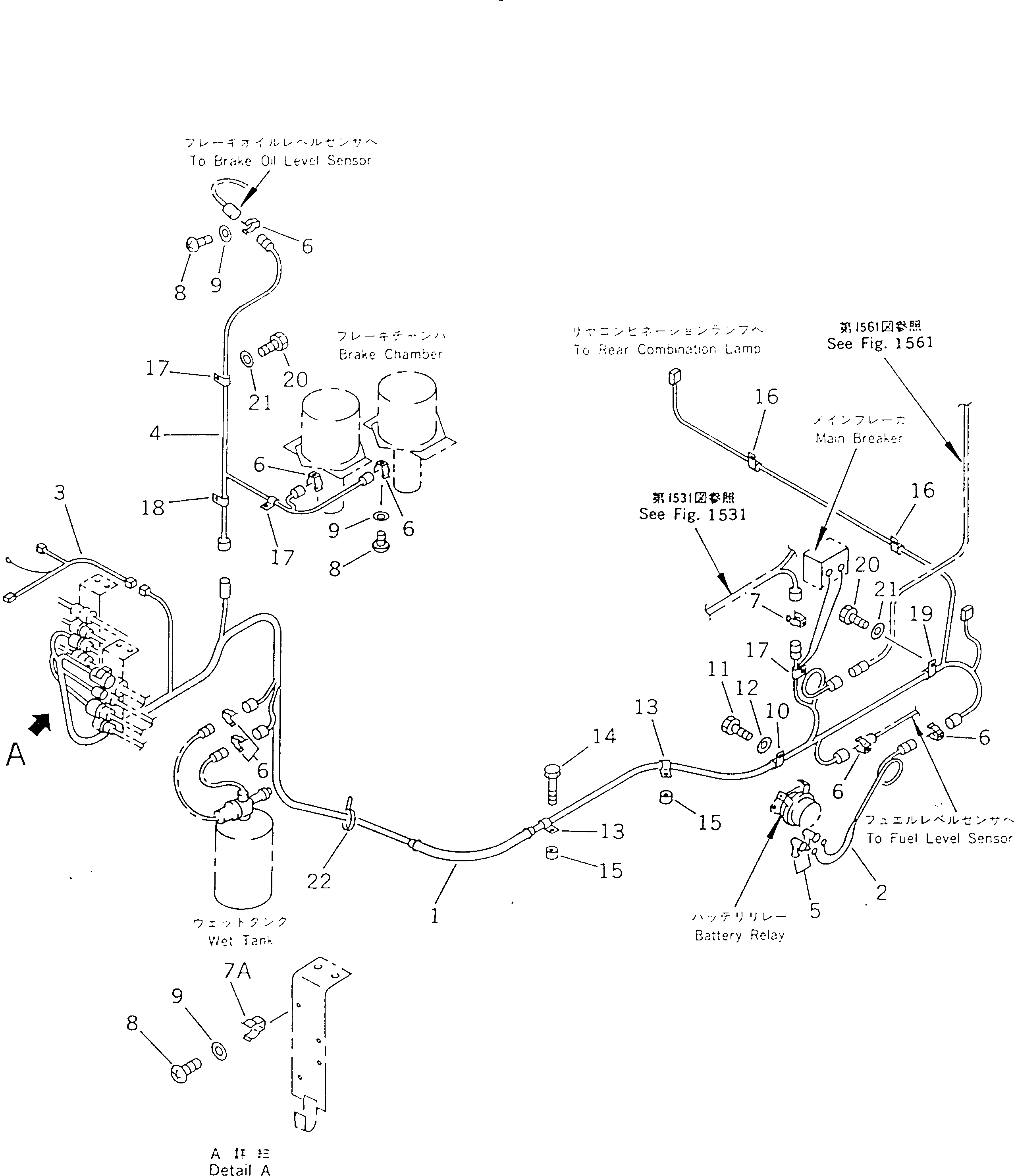 Схема запчастей Komatsu WA470-1 - ЭЛЕКТРИКА ЗАДН. РАМА(№-9999) КОМПОНЕНТЫ ДВИГАТЕЛЯ И ЭЛЕКТРИКА