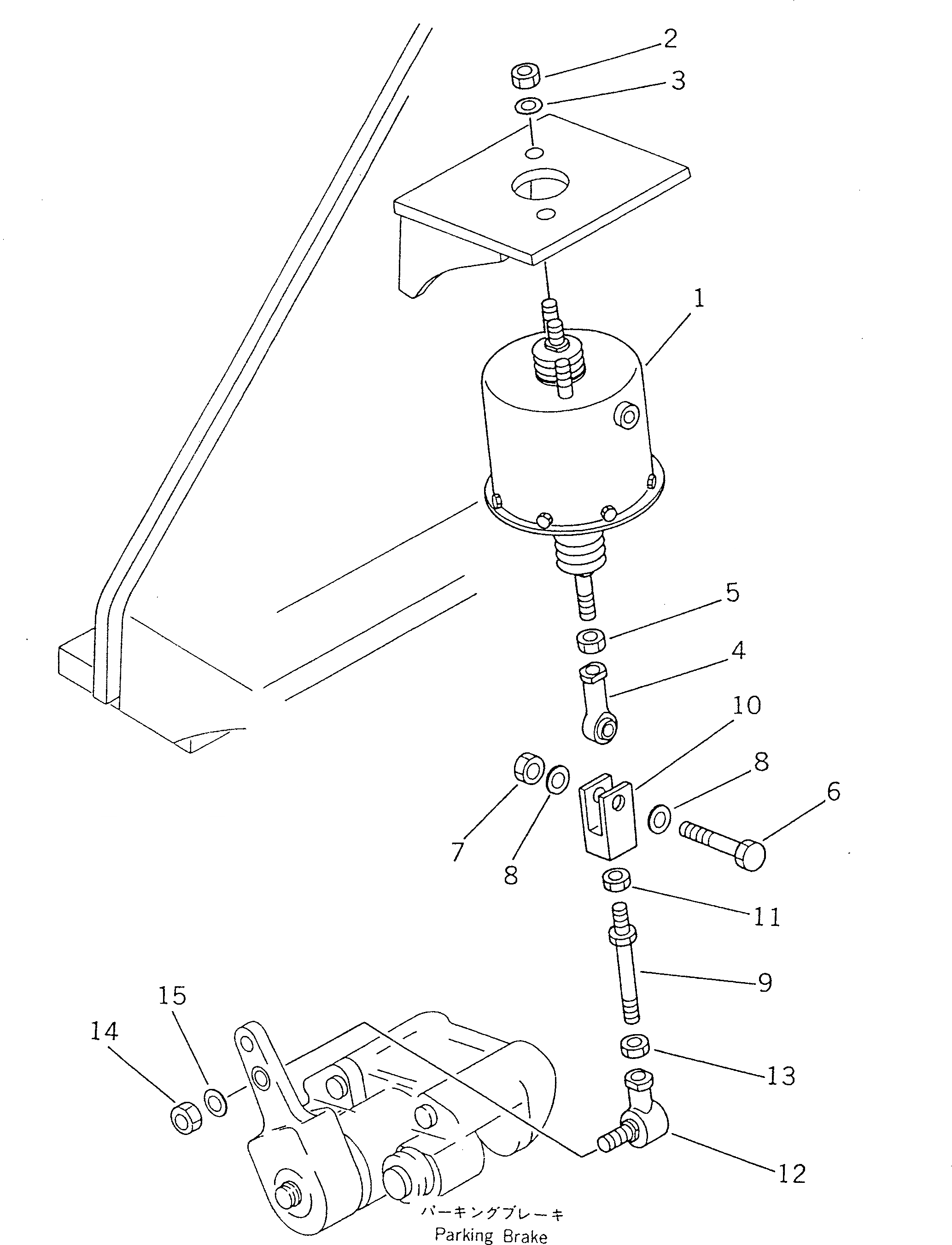 Схема запчастей Komatsu WA470-1 - СТОЯНОЧНЫЙ ТОРМОЗ УПРАВЛ-Е ВЕДУЩ. ВАЛ¤ ДИФФЕРЕНЦ. И КОЛЕСА