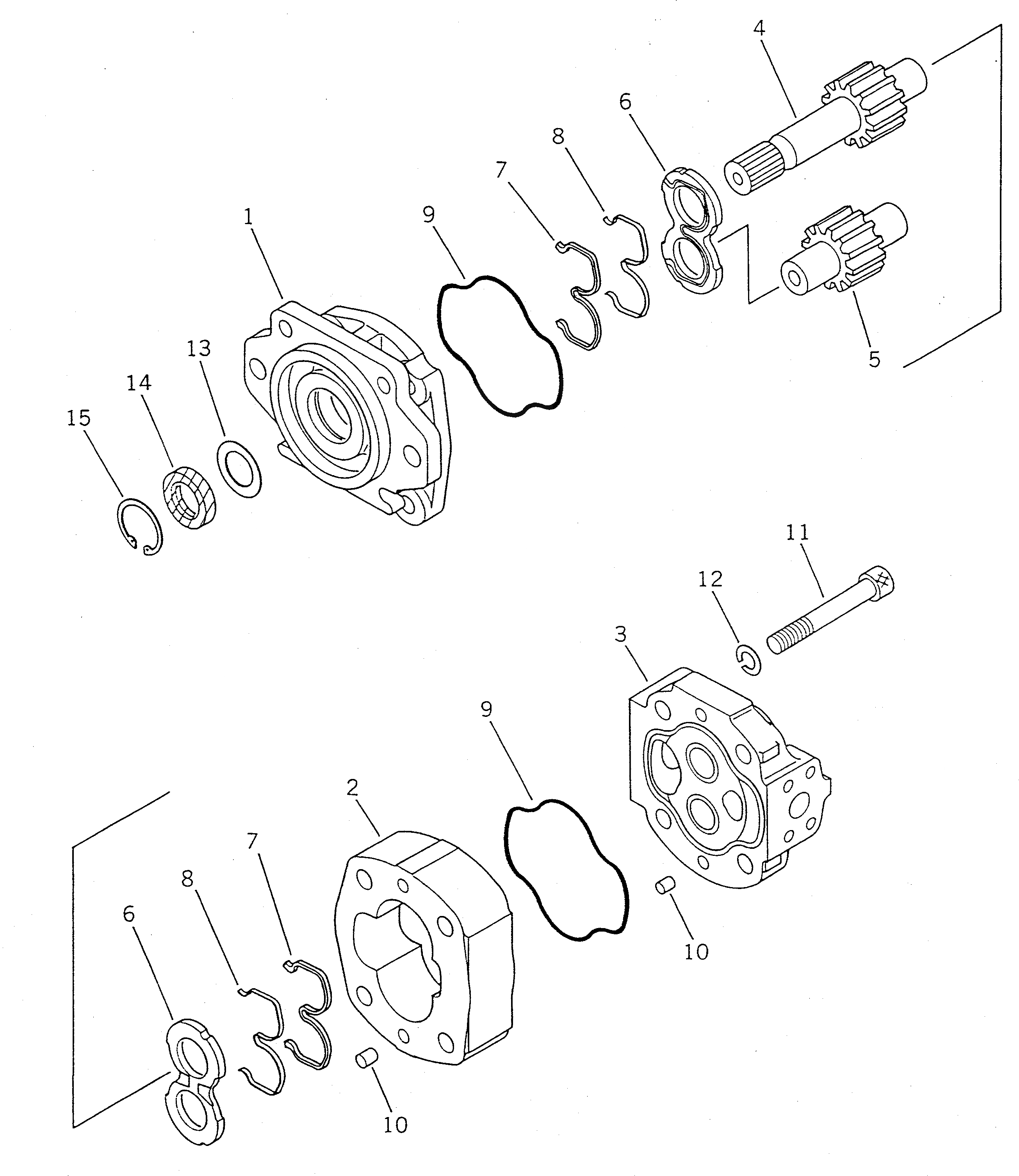 Схема запчастей Komatsu WA470-1 - НАСОС РУЛЕВ. УПРАВЛ-Я(№-9999) РУЛЕВ. УПРАВЛЕНИЕ И СИСТЕМА УПРАВЛЕНИЯS