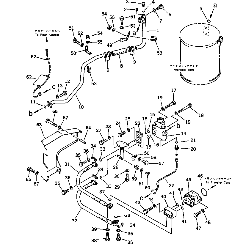Схема запчастей Komatsu WA470-1 - ГИДРОЛИНИЯ ЭКСТРЕННОГО УПРАВЛЕНИЯ (/)(№-9999) РУЛЕВ. УПРАВЛЕНИЕ И СИСТЕМА УПРАВЛЕНИЯS