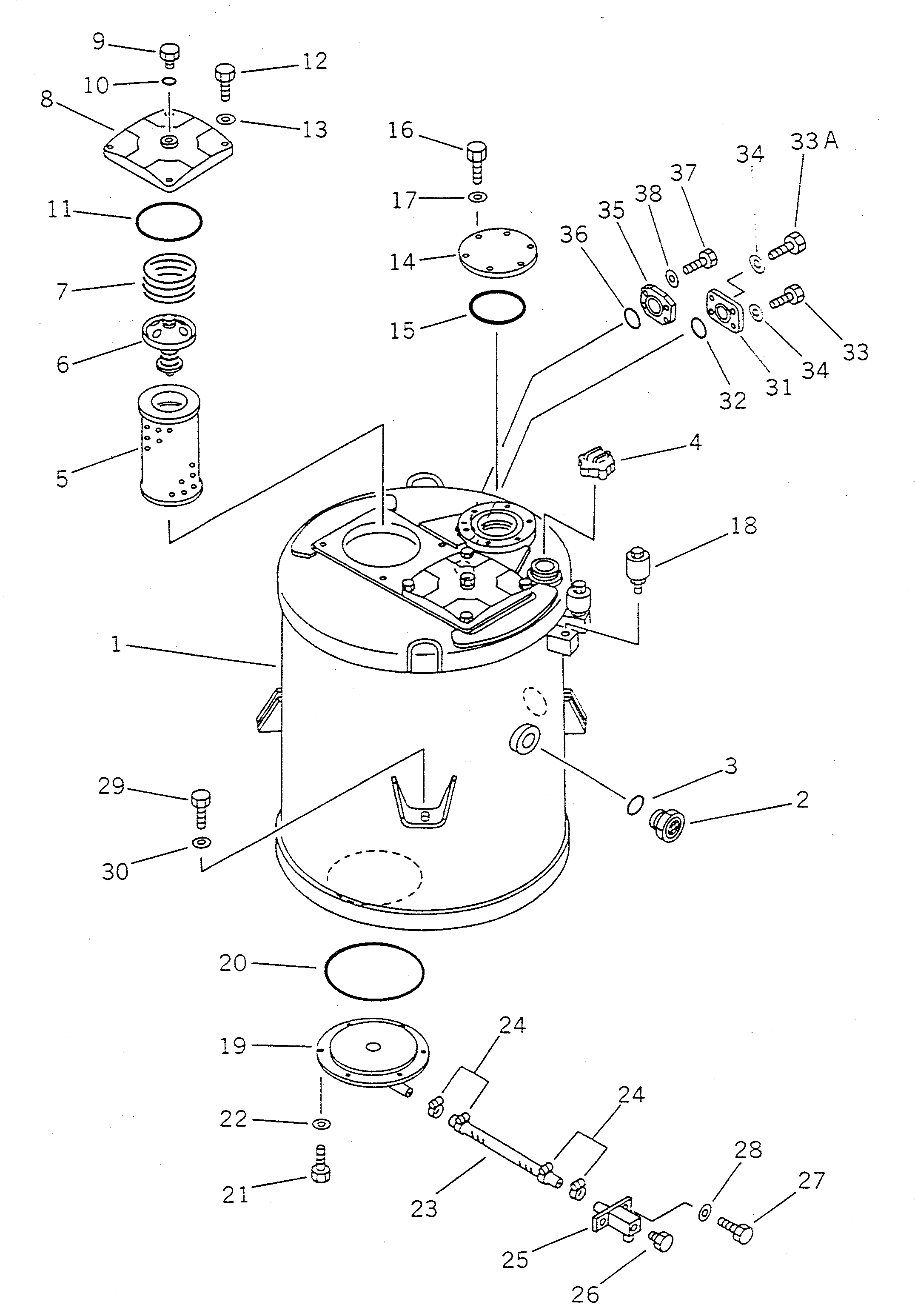 Схема запчастей Komatsu WA470-1 - ГИДР. БАК.(№-7) УПРАВЛ-Е РАБОЧИМ ОБОРУДОВАНИЕМ