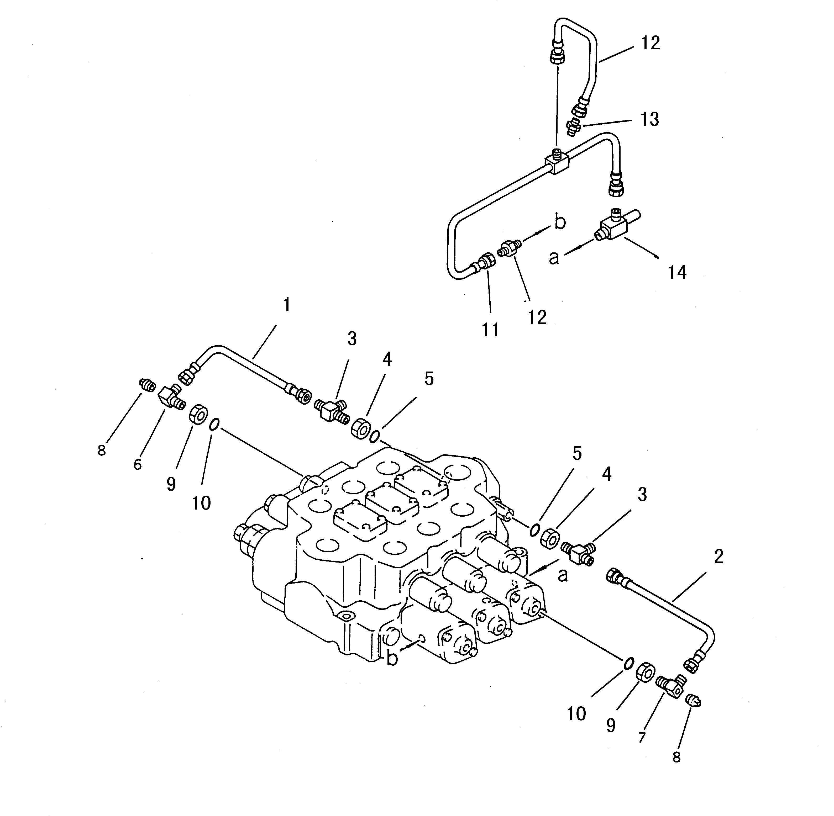 Схема запчастей Komatsu WA470-1 - 3-Х СЕКЦИОНН. КОНТРОЛЬН. КЛАПАН (/)(№-9999) УПРАВЛ-Е РАБОЧИМ ОБОРУДОВАНИЕМ