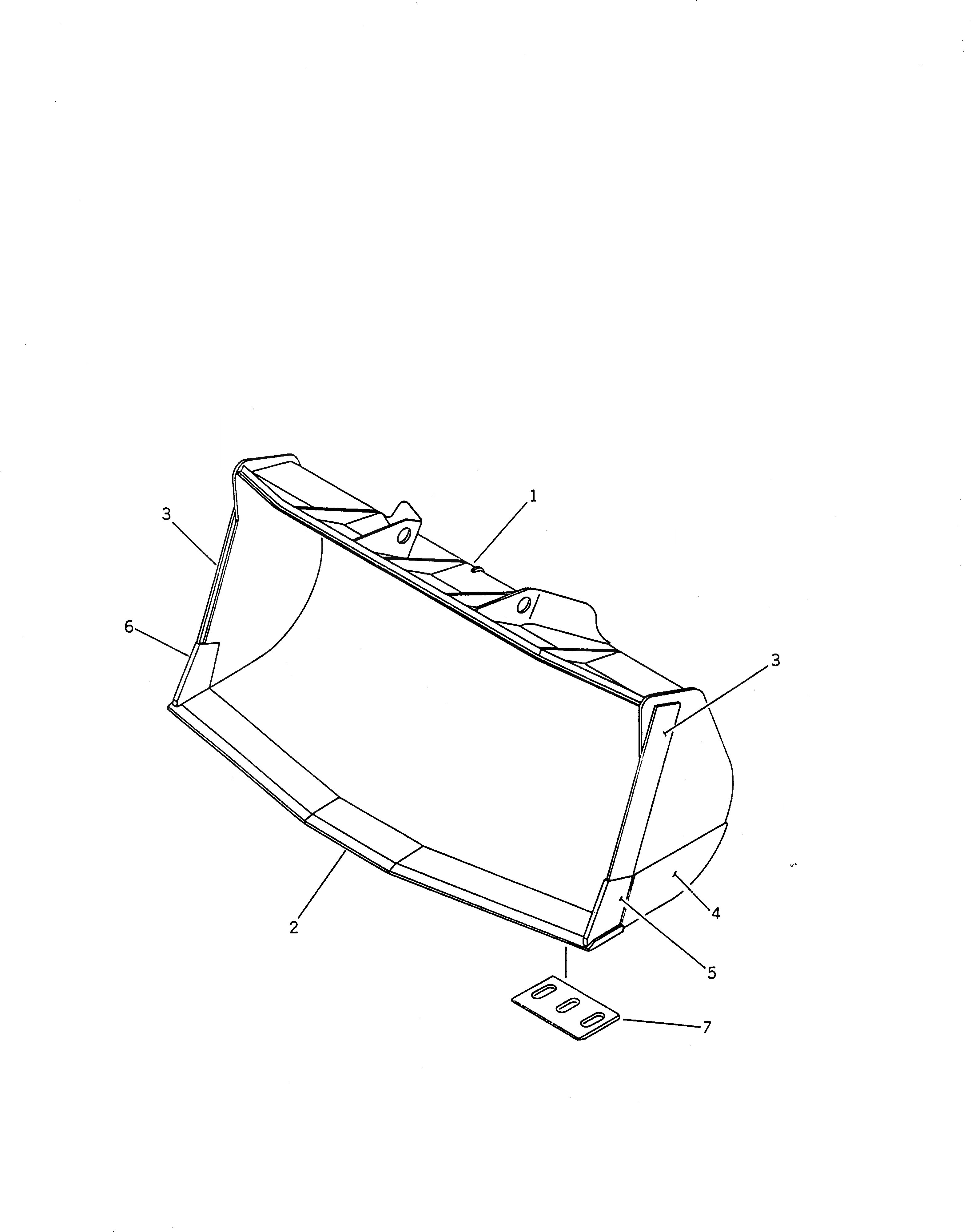Схема запчастей Komatsu WA470-1 - ROCK КОВШ¤ V-ОБРАЗН КРОМКА .M(№-) РАБОЧЕЕ ОБОРУДОВАНИЕ