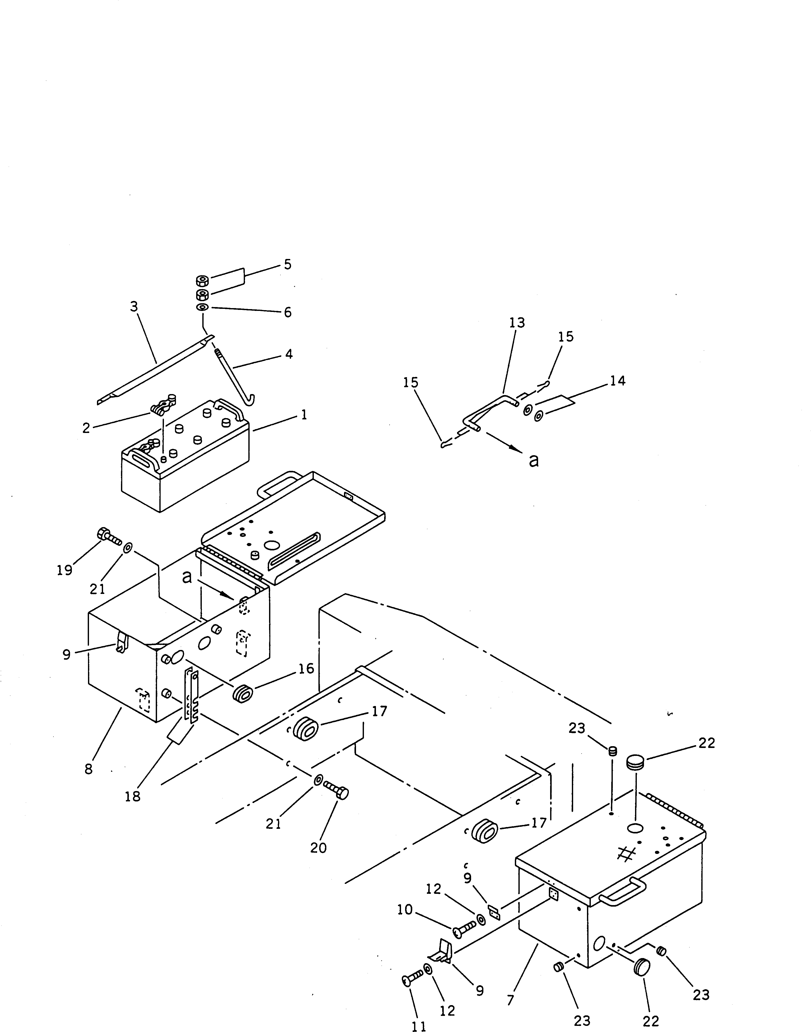 Схема запчастей Komatsu WA470-1 - АККУМУЛЯТОР И КОРПУС АККУМУЛЯТОРА (СПЕЦ-Я TBG)(№-) СПЕЦ. APPLICATION ЧАСТИ