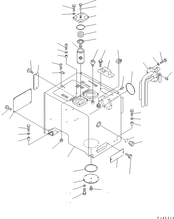 Схема запчастей Komatsu WA470-1 - ГИДР. БАК. (СПЕЦ-Я TBG)(№-) СПЕЦ. APPLICATION ЧАСТИ