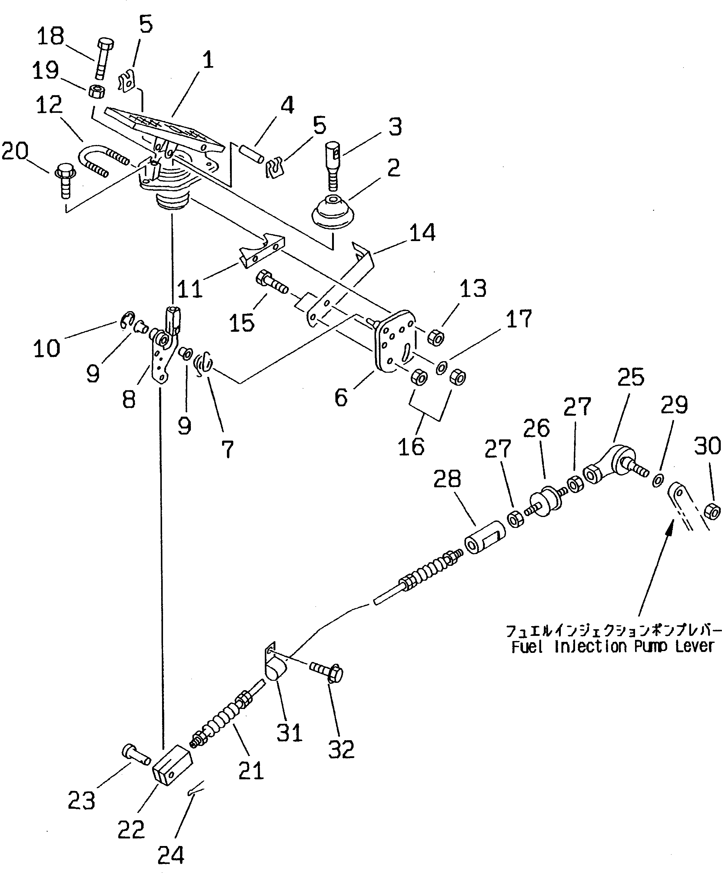 Схема запчастей Komatsu WA470-3 - ПЕДАЛЬ АКСЕЛЕРАТОРАAND МЕХАНИЗМ(№-) КОМПОНЕНТЫ ДВИГАТЕЛЯ И ЭЛЕКТРИКА