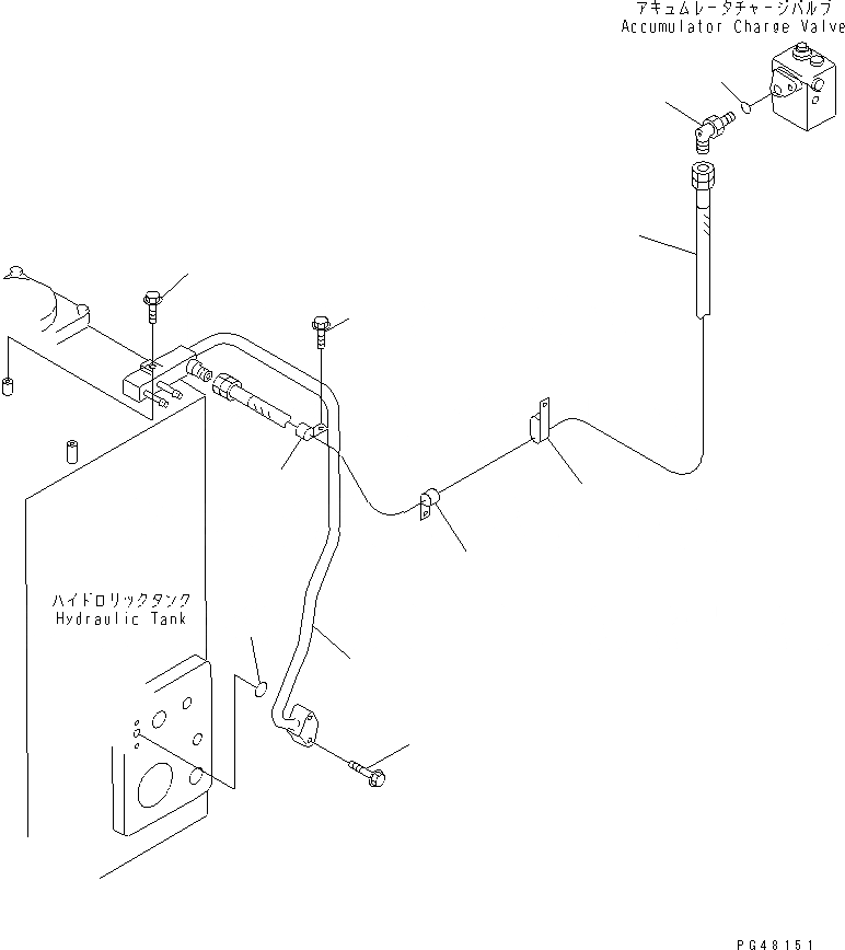 Схема запчастей Komatsu WA470-3 - ГИДРОЛИНИЯ (КЛАПАН PPCЛИНИЯ) (/) (ВОЗВРАТН. ЛИНИЯ) (/)(№-) УПРАВЛ-Е РАБОЧИМ ОБОРУДОВАНИЕМ