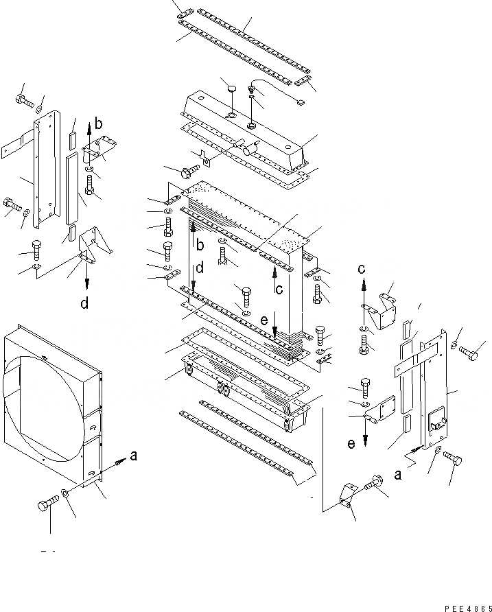 Схема запчастей Komatsu WA470-3 - РАДИАТОР (КОМПОНЕНТЫ РАДИАТОРА) СИСТЕМА ОХЛАЖДЕНИЯ