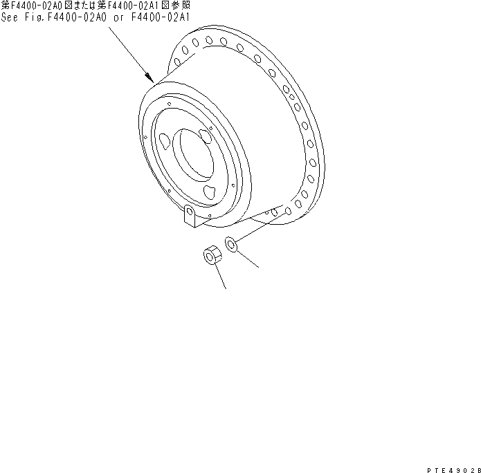 Схема запчастей Komatsu WA470-3 - КРЕПЛЕНИЕ ПЕРЕДНИХ КОЛЕС СИЛОВАЯ ПЕРЕДАЧА