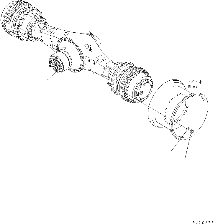Схема запчастей Komatsu WA470-3 - ЗАДН. МОСТ И КОЛЕСА ЭЛЕМЕНТЫ КРЕПЛЕНИЯ СИЛОВАЯ ПЕРЕДАЧА