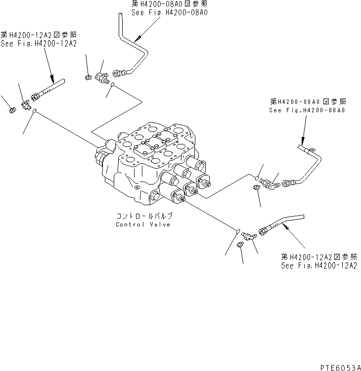 Схема запчастей Komatsu WA470-3 - КОНТРОЛЬНЫЙ КЛАПАН РАБОЧ. ОБОРУДОВАНИЯ (СОЕДИНЕНИЯ КЛАПАНА РРС) (С 3-Х СЕКЦ. КОНТР. КЛАПАНОМ) ГИДРАВЛИКА