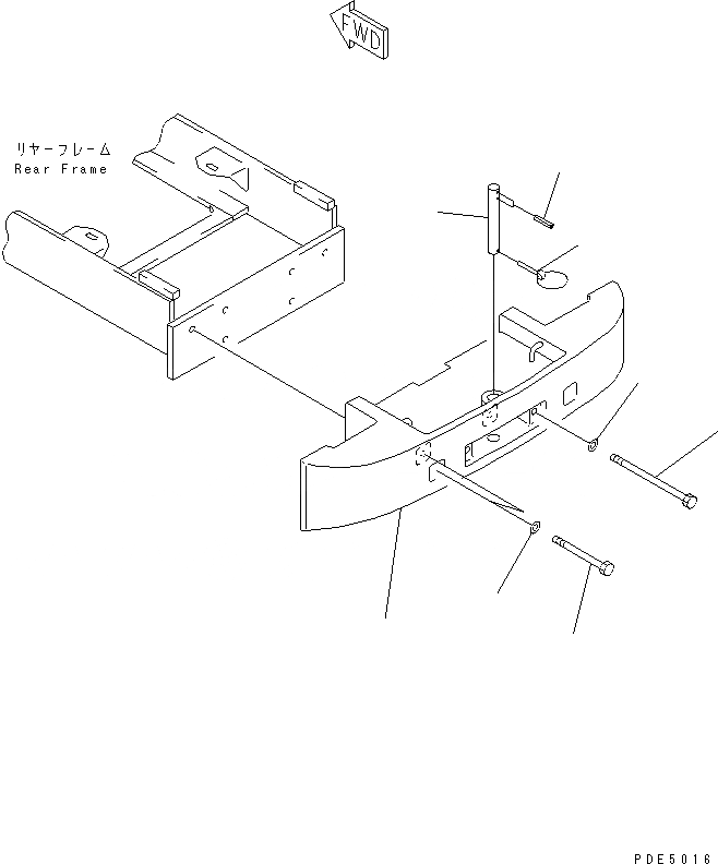 Схема запчастей Komatsu WA470-3 - ПРОТИВОВЕС ЧАСТИ КОРПУСА