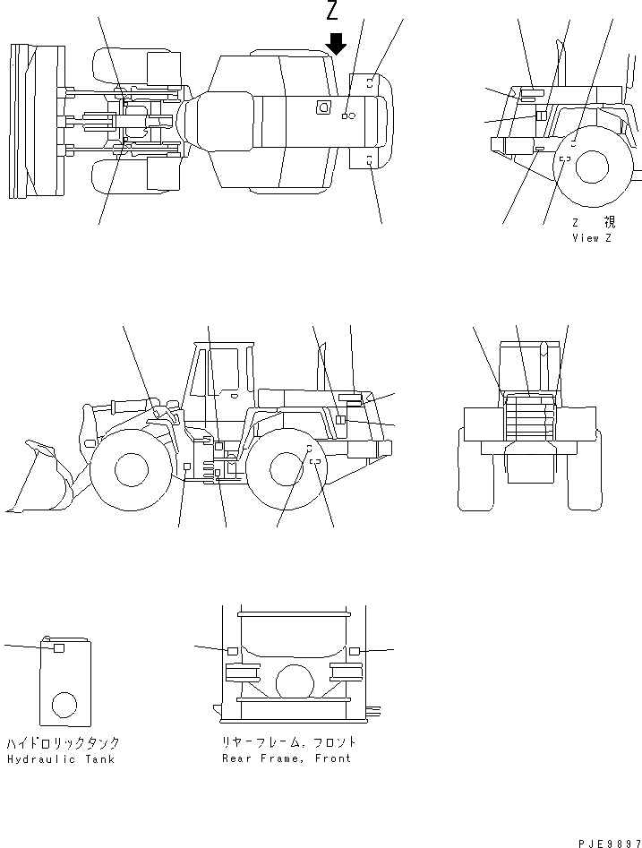 Схема запчастей Komatsu WA470-3 - МАРКИРОВКА(№-) МАРКИРОВКА