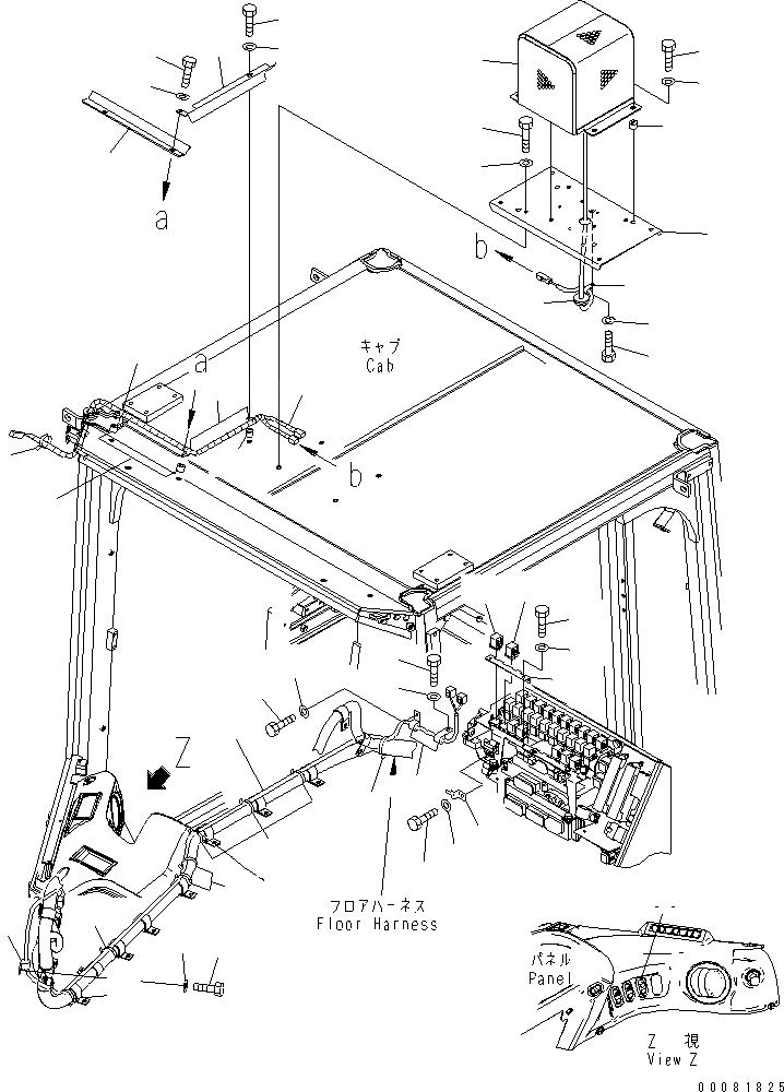 Схема запчастей Komatsu WA470-6 - РАБОЧ. ОСВЕЩЕНИЕ (ПРОБЛЕСК. МАЯК ЧАСТИ КОРПУСА)(№8-) ЭЛЕКТРИКА