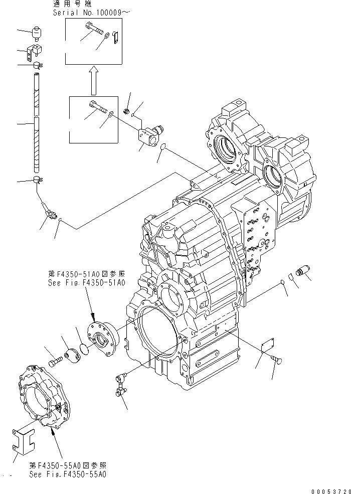 Схема запчастей Komatsu WA470-6 - ТРАНСМИССИЯ (ОНОСЯЩИЕСЯ К НЕЙ ЧАСТИ)(/) (С БЛОКИР.-UP)(№8-9) СИЛОВАЯ ПЕРЕДАЧА