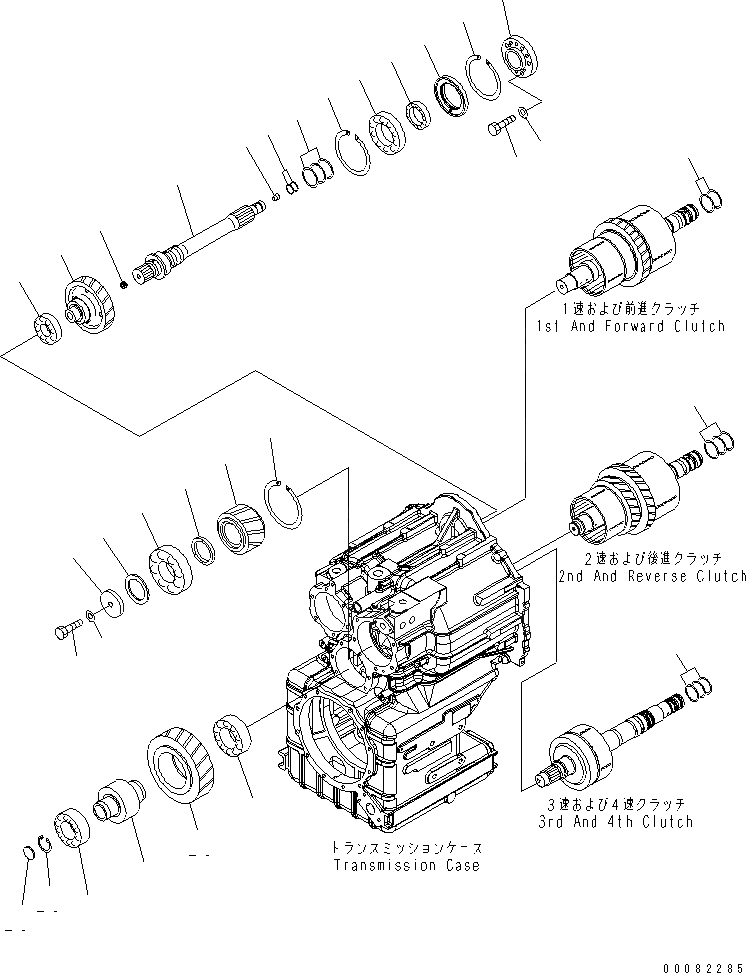 Схема запчастей Komatsu WA470-6 - ТРАНСМИССИЯ (ВХОДН. ВАЛ) (С БЛОКИР.-UP)(№9-) СИЛОВАЯ ПЕРЕДАЧА