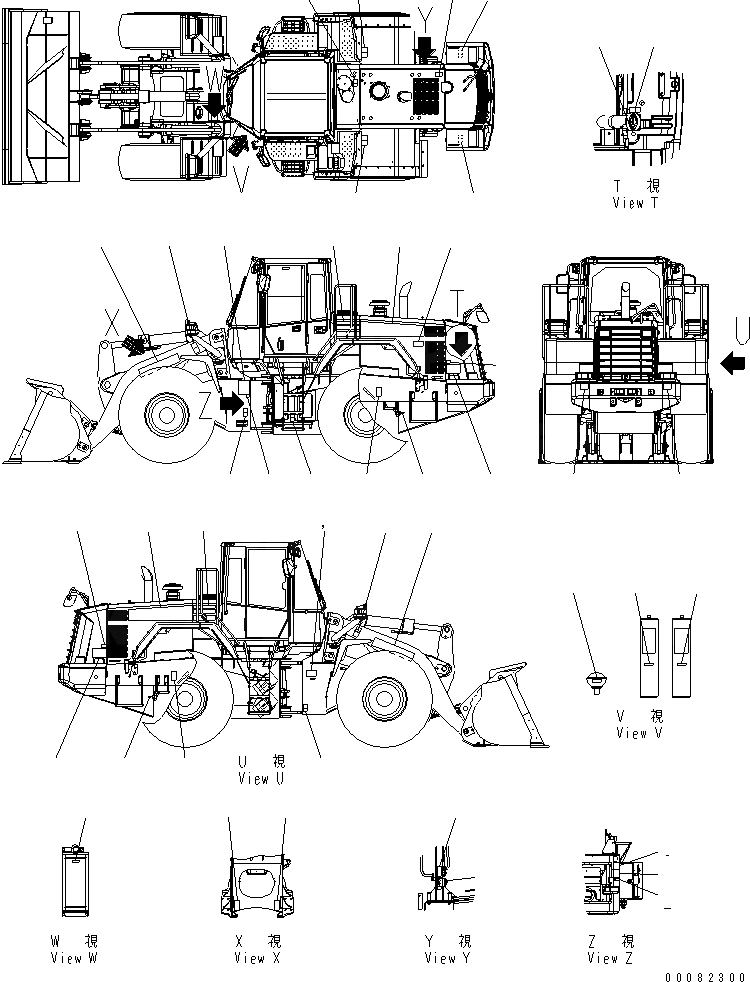 Схема запчастей Komatsu WA470-6 - МАРКИРОВКА (ИСПАНИЯ) (/)(№8-9) МАРКИРОВКА