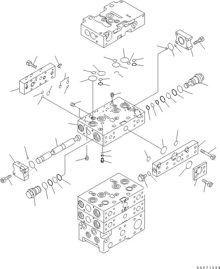 Схема запчастей Komatsu WA470-6 - ОСНОВН. КЛАПАН (2-Х СЕКЦИОНН.) (ECSS LESS) (7/8)(№8-) ОСНОВН. КОМПОНЕНТЫ И РЕМКОМПЛЕКТЫ