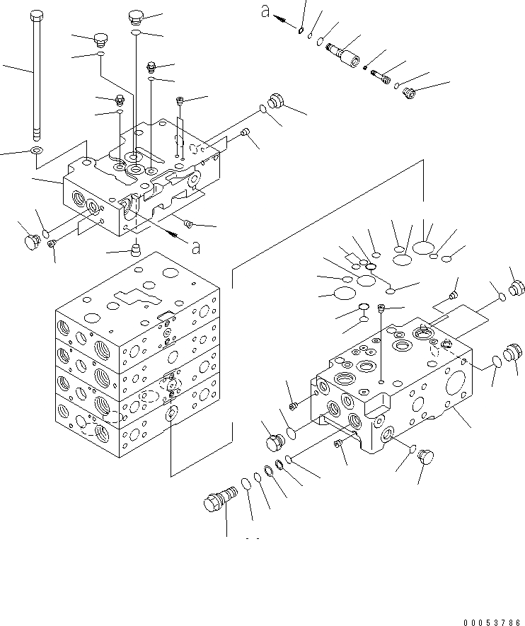 Схема запчастей Komatsu WA470-6 - ОСНОВН. КЛАПАН (3-Х СЕКЦИОНН.) (ECSS LESS) (/)(№8-) ОСНОВН. КОМПОНЕНТЫ И РЕМКОМПЛЕКТЫ