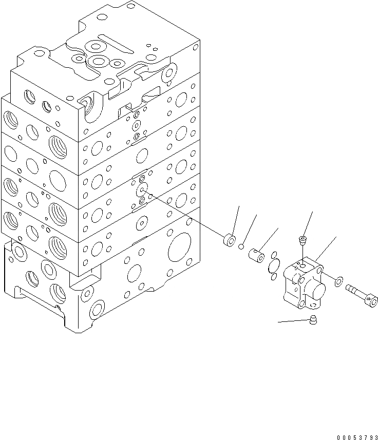 Схема запчастей Komatsu WA470-6 - ОСНОВН. КЛАПАН (3-Х СЕКЦИОНН.) (ECSS LESS) (8/)(№8-) ОСНОВН. КОМПОНЕНТЫ И РЕМКОМПЛЕКТЫ