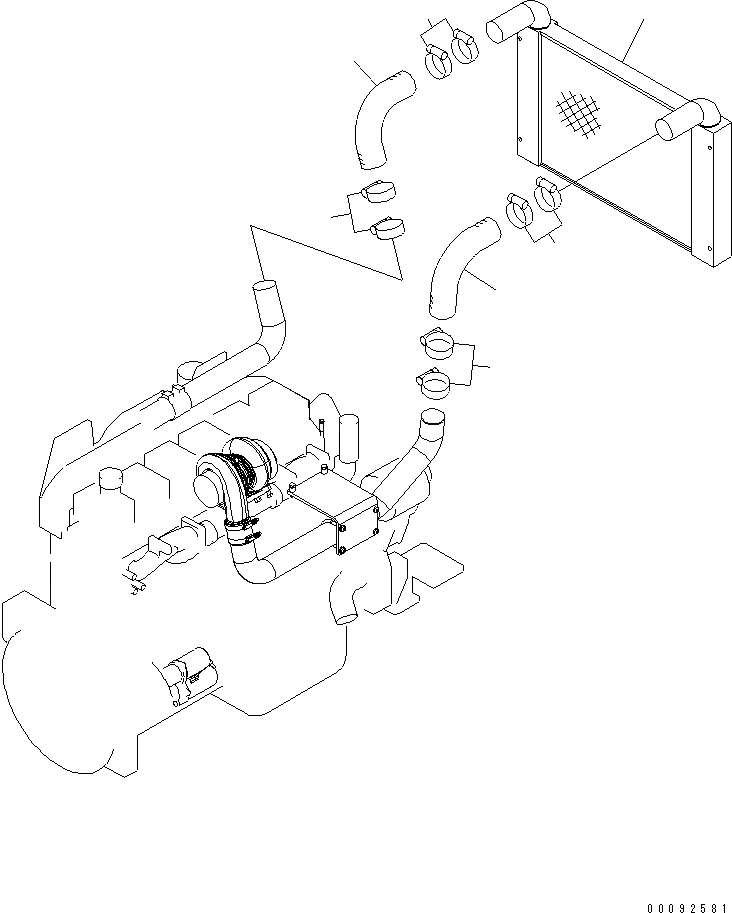 Схема запчастей Komatsu WA470-5 - ДВИГАТЕЛЬ ПЕРЕДАЧА КОМПОНЕНТЫ ДВИГАТЕЛЯ