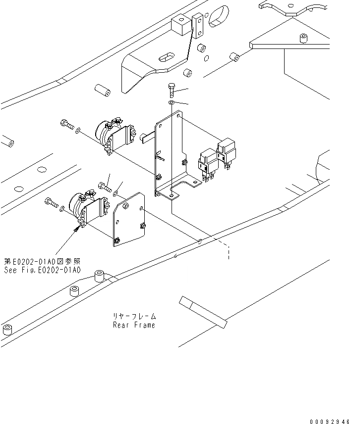 Схема запчастей Komatsu WA470-5 - ЗАДН. Э/ПРОВОДКА (МЕДЛЕННО ПЕРЕГОРАЮЩ. ПРЕДОХРАНИТЕЛЬ КРЕПЛЕНИЕ)(№8-) ЭЛЕКТРИКА