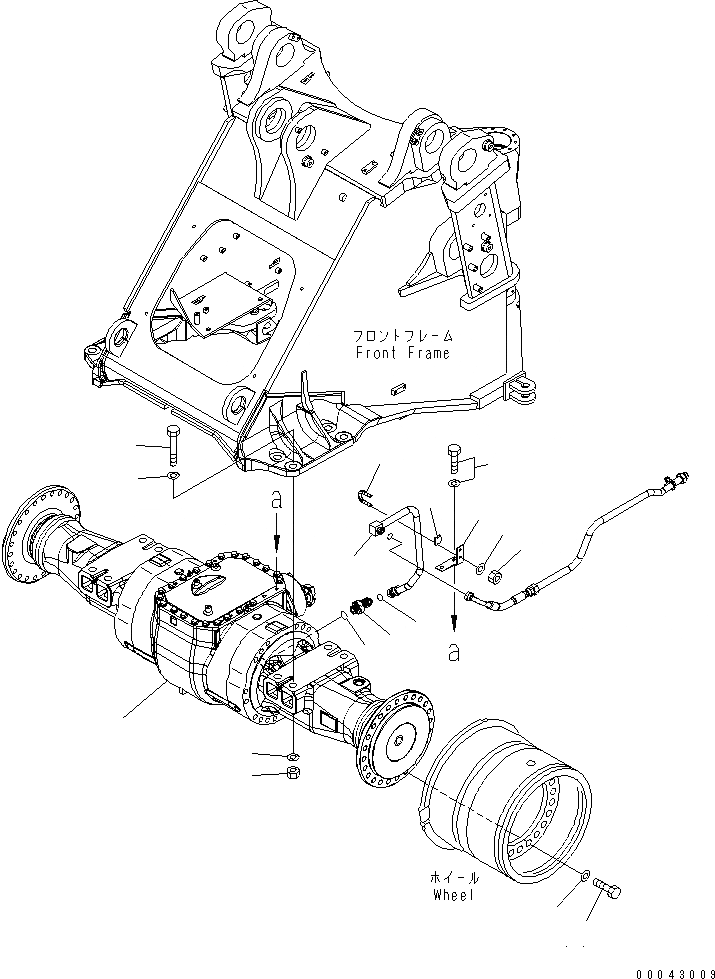 Схема запчастей Komatsu WA470-5 - ПЕРЕДНИЙ МОСТ КРЕПЛЕНИЕ (ДЛЯ ТОРМОЗ. ОХЛАЖД-Е) СИЛОВАЯ ПЕРЕДАЧА