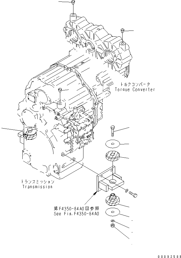 Схема запчастей Komatsu WA470-5 - ГИДРОТРАНСФОРМАТОР И ТРАНСМИССИЯ КРЕПЛЕНИЕ СИЛОВАЯ ПЕРЕДАЧА